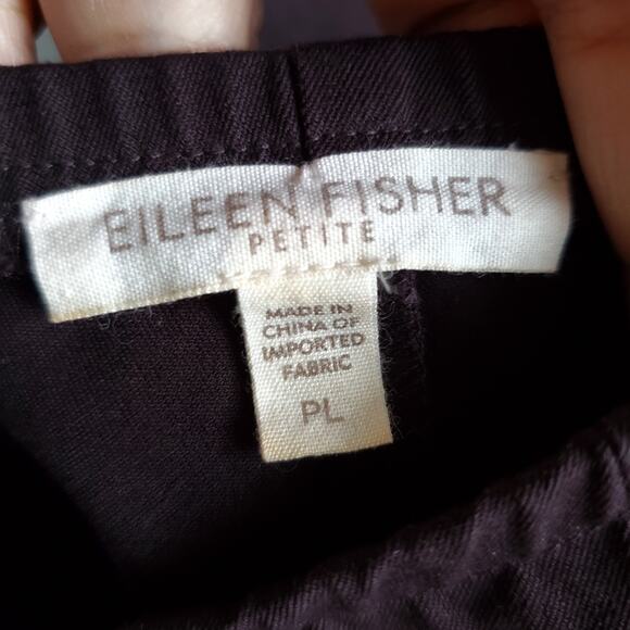 Eileen Fisher Stretch Twill Ankle Pants PL Fall Brown Neutral Organic Minimalist - Picture 11 of 16